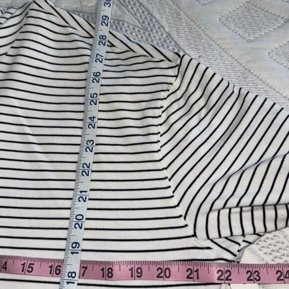 Plus size- Womens striped long sleeve with hood. - Picture 5 of 8